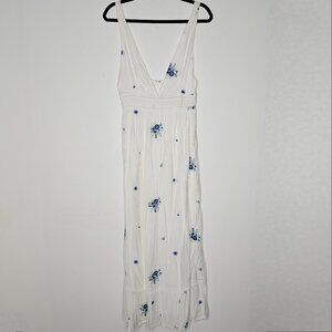 NWT Sugar+Lips Women's White/Blue Floral Dress Size Small